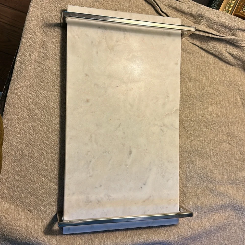 Elegant White Marble Bath Tray
